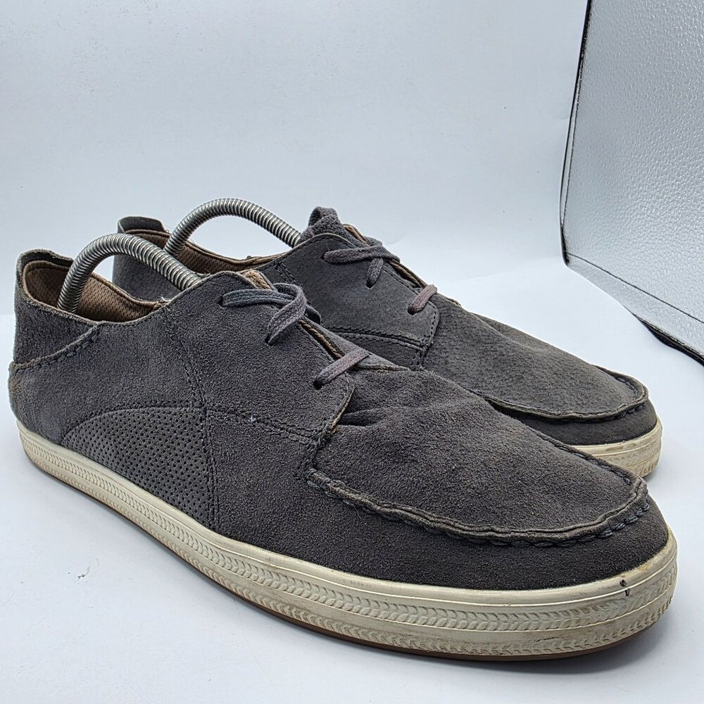 Olukai Pahono Lace Mens Size 10 Gray Shoes Casual Walking Lounge Relaxing